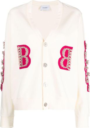 Barrie B-logo cardigan - women - Cashmere/Cotton - M - Neutrals