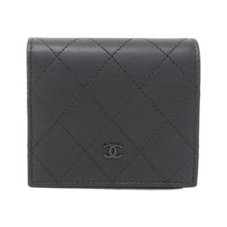 Chanel Black Leather Wallet (Bi-Fold) (Pre-Owned)