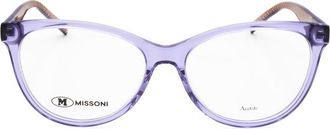 M Missoni Ladies Purple Rectangular Eyeglass Frames MMI-0092