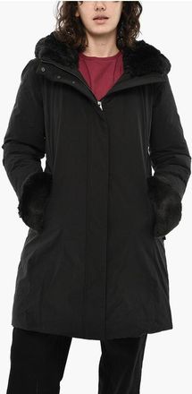 Woolrich Solid Color LUXURY Down Jacket with Hidden Closure size L