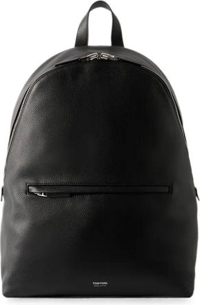 Tom Ford Zaino in pelle granata con logo stampato - - Bags - Uomo - Nero - ONE SIZE