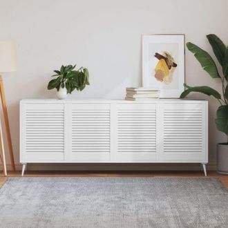 vidaXL Puerta De Armario Lamas 4 Uds Madera Pino Blanco 61,5x49,4 Cm Vidaxl