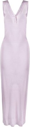 Tom Ford V-neck knitted dress - women - Viscose - S - Purple