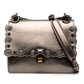Fendi Pre-owned Fendi Mini Scalloped Metallic Studded Leather Kan I Crossbody Ladies 02HZ1ZJY5TBVHJ51