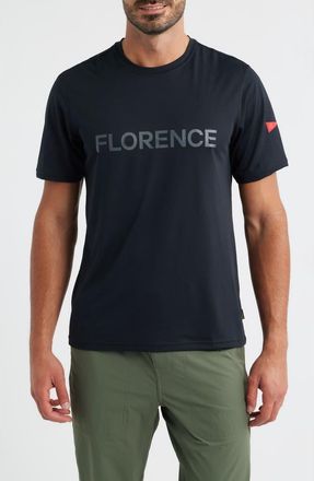 Florence Airtex Logo Performance T-Shirt in Black at Nordstrom, Size X-Large
