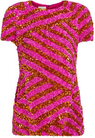 Dries Van Noten Conelly Embellished Woven top - Fuchsia - 38 (UK10 / S)