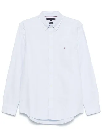 Tommy Hilfiger embroidered-logo shirt - men - Cotton/Organic Cotton - 3XL - Blue