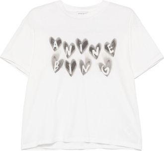 Anine Bing Cade Hearts T-shirt - White