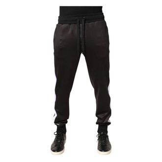 Dolce & Gabbana Sweatpants, male, Brown, Size: L Polyester Skinny Jogger Trouser Pants