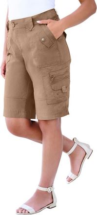 Roaman's Plus Size Cargo Shorts in Brown Sugar at Nordstrom, Size 36