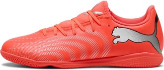Puma Puma Mens Future 9 Play Indoor Training Soccer Shoes, Glowing Red-Puma White-Puma Black-Puma Silver, 11.5