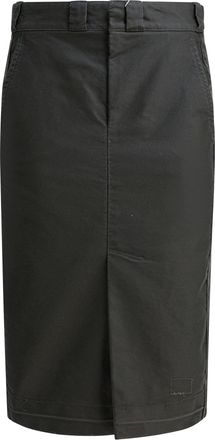 Maison Margiela Womens Cotton Midi Skirt - Dark Grey - Size EU 40 (Womens)