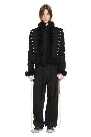 Ann Demeulemeester Maldus Cropped Marsina Jacket