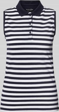 Christian Berg Tanktop mit Polokragen in Dunkelblau, Größe XXL