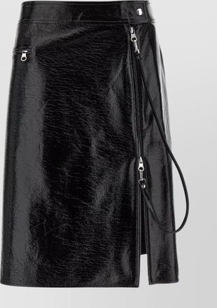 Courrèges vinyl skirt featuring zipper accents