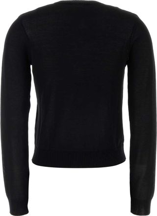 Ganni Womens Cotton Cardigan Black Organic