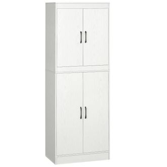 HOMCOM Alacena de cocina 60x36x168 cm blanco