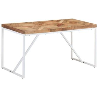 vidaXL Mesa De Comedor De Madera Maciza De Mango Y Acacia 140x70x76 Cm Vidaxl