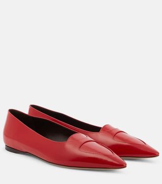 The Row Viv leather ballet flats