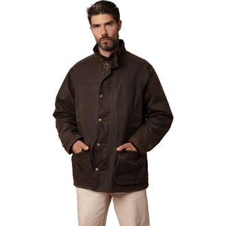 Celtic & Co. British Waxed Cotton Jacket in Peat at Nordstrom, Size Xx-Large