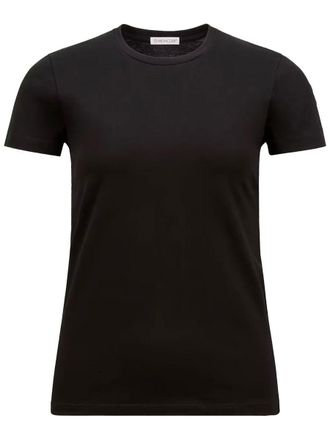 Moncler Logo Patch Cotton Jersey T-Shirt Clothing
