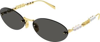 Gucci Zonnebril - Dames - Accessoires - Geel - Maat: 62 MM