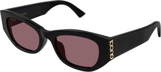 Gucci GG2044SA Asian Fit 003 Womens Sunglasses Black Size 53