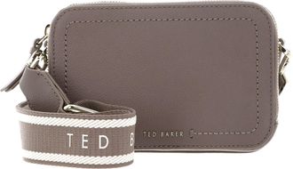Ted Baker Linzie Leather Shoulder Bag Webbing Leather Crossbody Camera Bag Taupe