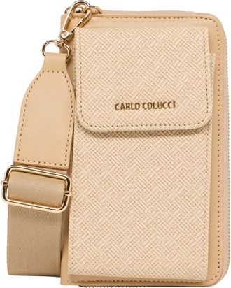 Carlo Colucci Tassen, Dames, Beige, ONE Size, Telefoon Portemonnee