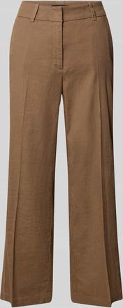 Cambio Cambio Chino aus Leinen-Mix mit B&uuml;gelfalte Modell CALIFORNIA in Hellbraun, Gr&ouml;&szlig;e 32