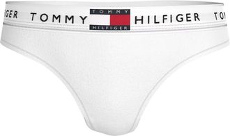 Tommy Hilfiger Womens Heritage Cotton Thong, White - Size: 20/32in