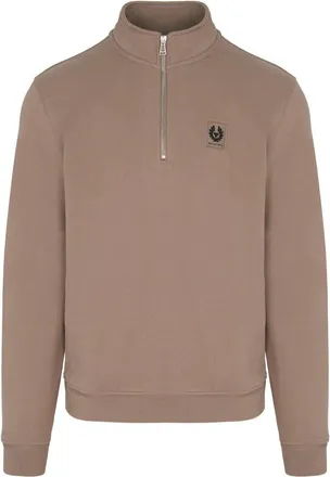 Belstaff PATCH LOGO 1/4 ZIP SWEATSHIRT Size: XXL, colour: TAUPE