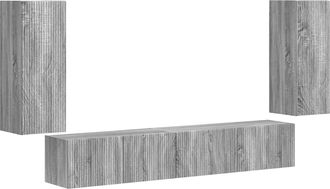vidaXL Conjunto De Mueble De Tv 4 Uds. Gris Sonoma Vidaxl