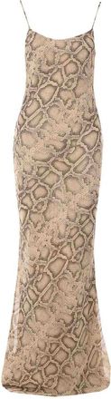 Andamane Natural Python Ninfea Maxi Dress