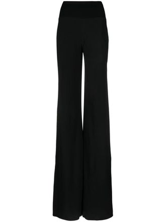 Rick Owens Pantaloni con taglio sbieco - Nero