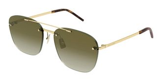 Saint Laurent SL 309 RIMLESS 003 Mens Sunglasses Gold Size 58 - Free RX Lenses - Free RX Lenses