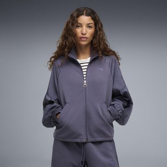 Puma Giacca con zip HER dal taglio morbido da donna, Abbigliamento, Grigio, XXL