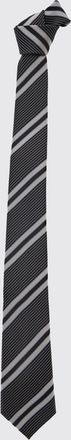 Saint Laurent Cravatta in pura seta con classico motivo a righe regimental