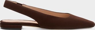 Stuart Weitzman Stassi Suede Slingback Flats