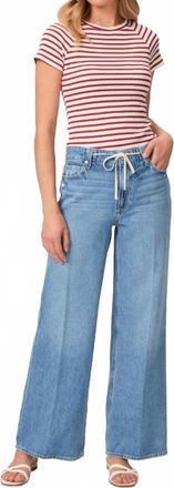 Paige Zoey Ankle Wide Leg Jeans In Ayala