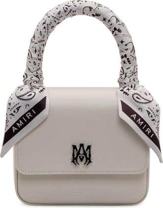 Amiri Tassen, Dames, Wit, ONE Size, Leer, Micro MA Bag