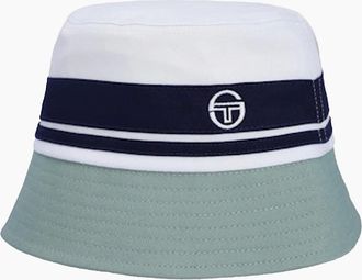 Sergio Tacchini Mens Sergio Tacchini Newsford Bucket Hat White/Maritime Blue/Lead - Size: ONE size
