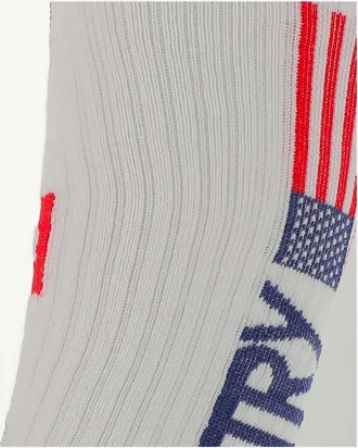 Autry Mens Socks White Stretch Cotton