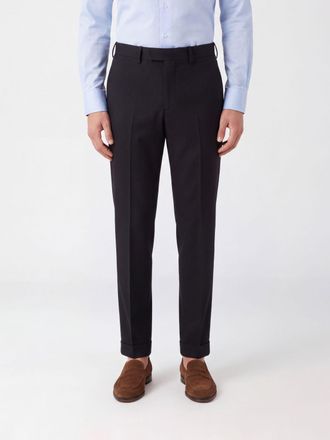 Pantaloni Torino Pleated Virgin Wool Straight Trousers