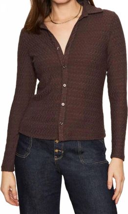 Sanctuary Dream Girl Textured Knit Cardigan In Brown