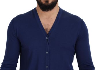 Dolce & Gabbana Virgin Wool Cardigan - Blue