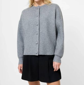 French Connection Riddley Drop Shoulder Cardigan In Grey