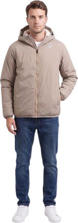 K-Way Beige Logo Hood Jacket