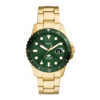 Fossil Accessoires, Heren, Geel, ONE Size, Fs 6030 Stoere Duikstijl Tijdloze Klok