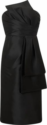 Alberta Ferretti Jurk tot op de knie Elegant - Dames - Feestkleedjes - Zwart - S - Polyester - Kleedjes